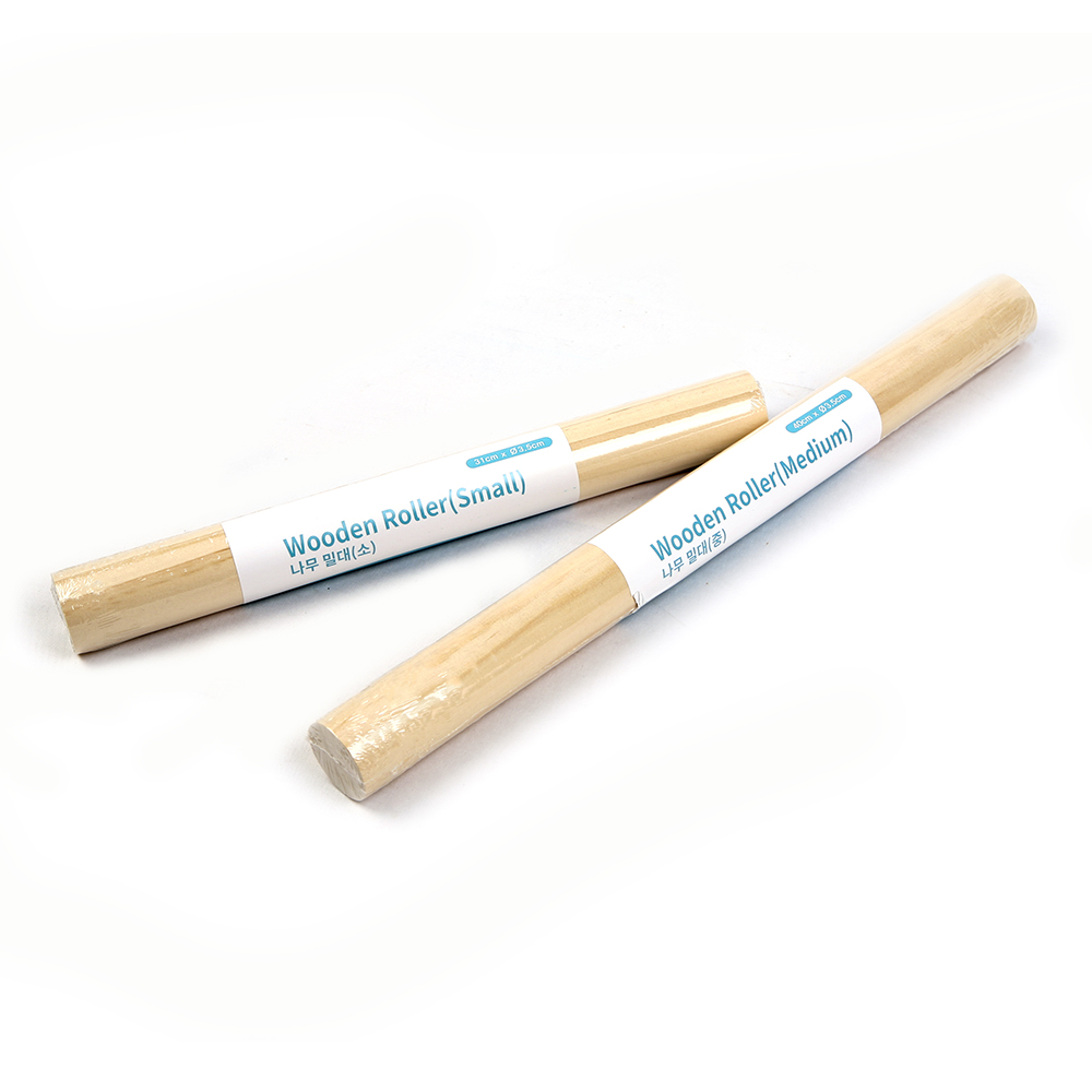 쿠킹플러스나무밀대-중,소